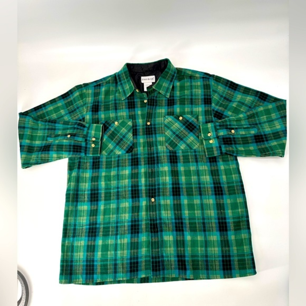 John Blair‎ Plaid Button Down Shirt size large
